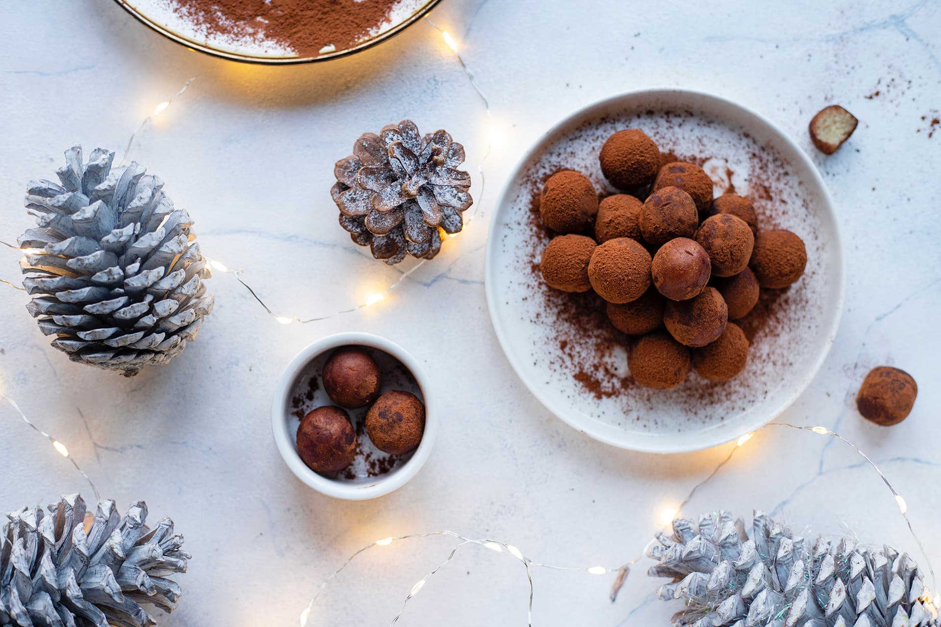 Boules de massepain au cacao