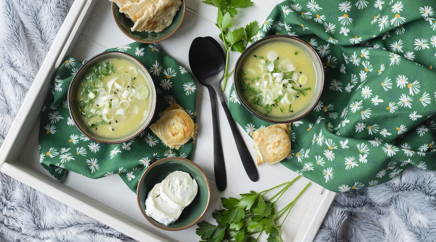 Soupe aux blancs de poireaux