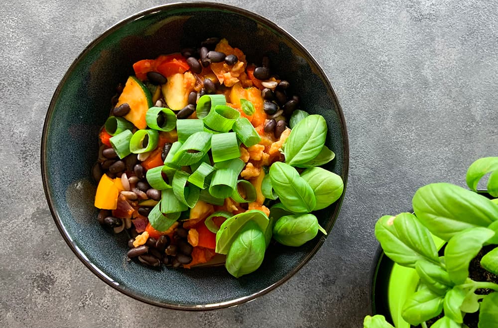 Chili sin carne aux courgettes