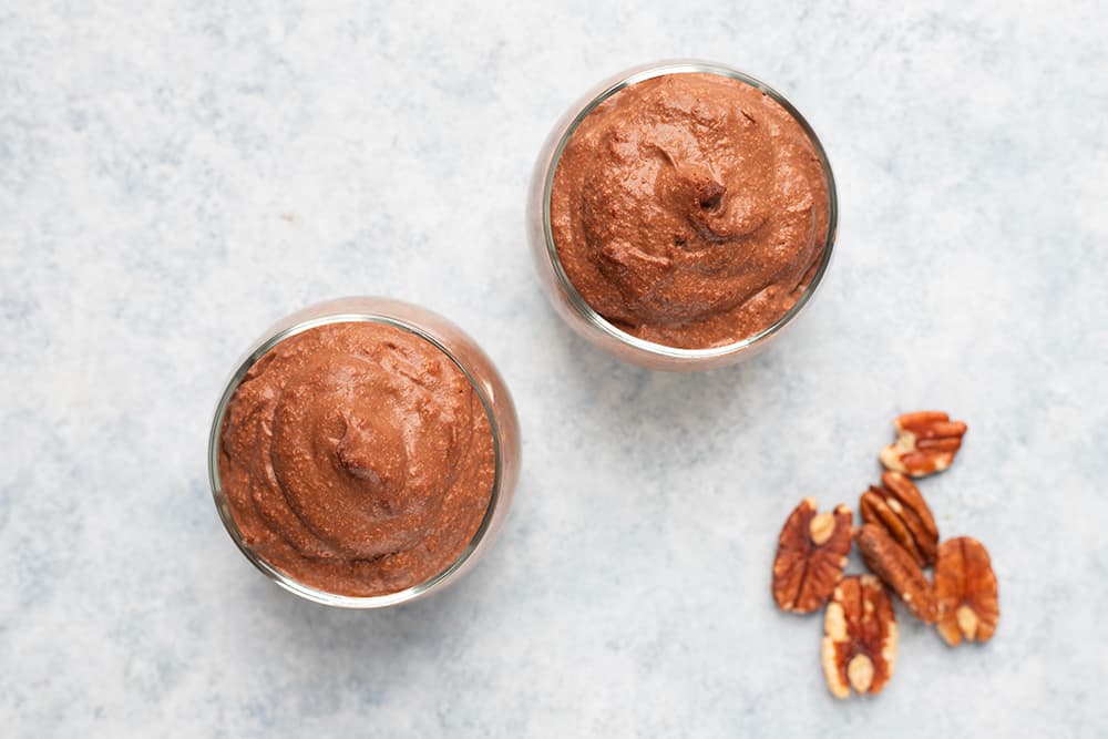 Mousse de patates douces au chocolat