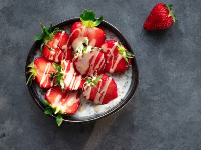 Yaourt bowl fraises vanille