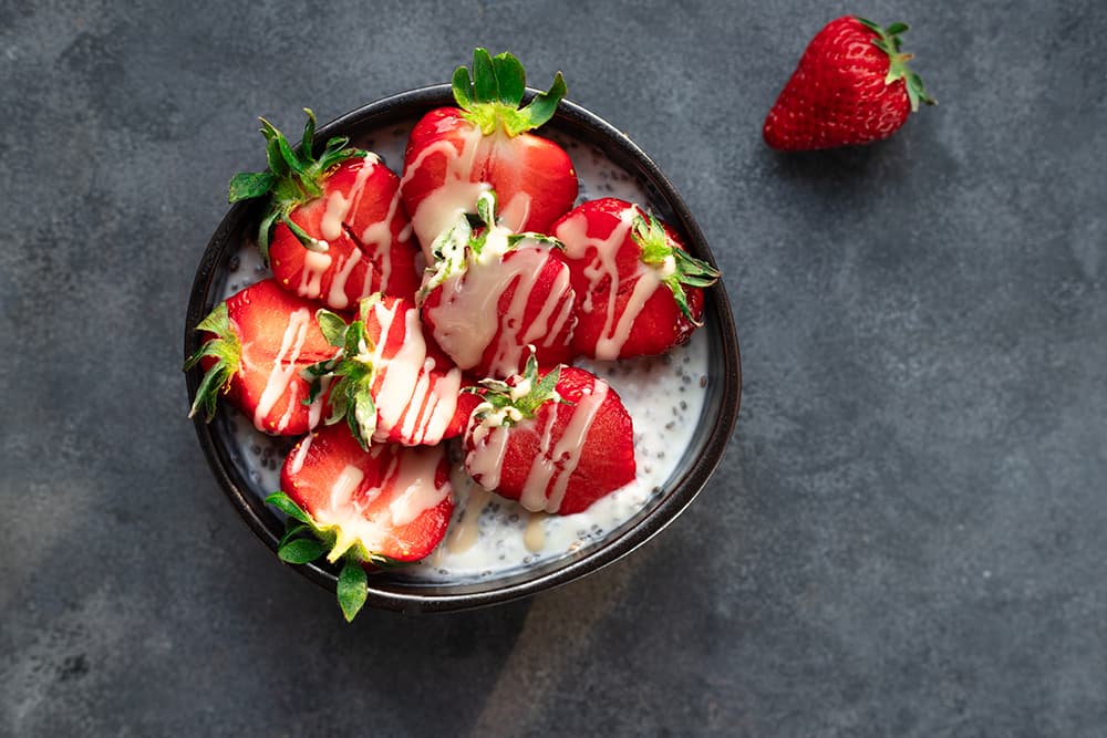 Yaourt bowl fraises vanille