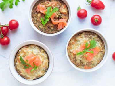 Muffins salés courgette saumon