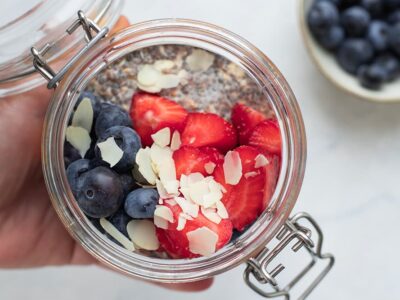 Overnight porridge aux fruits de saison