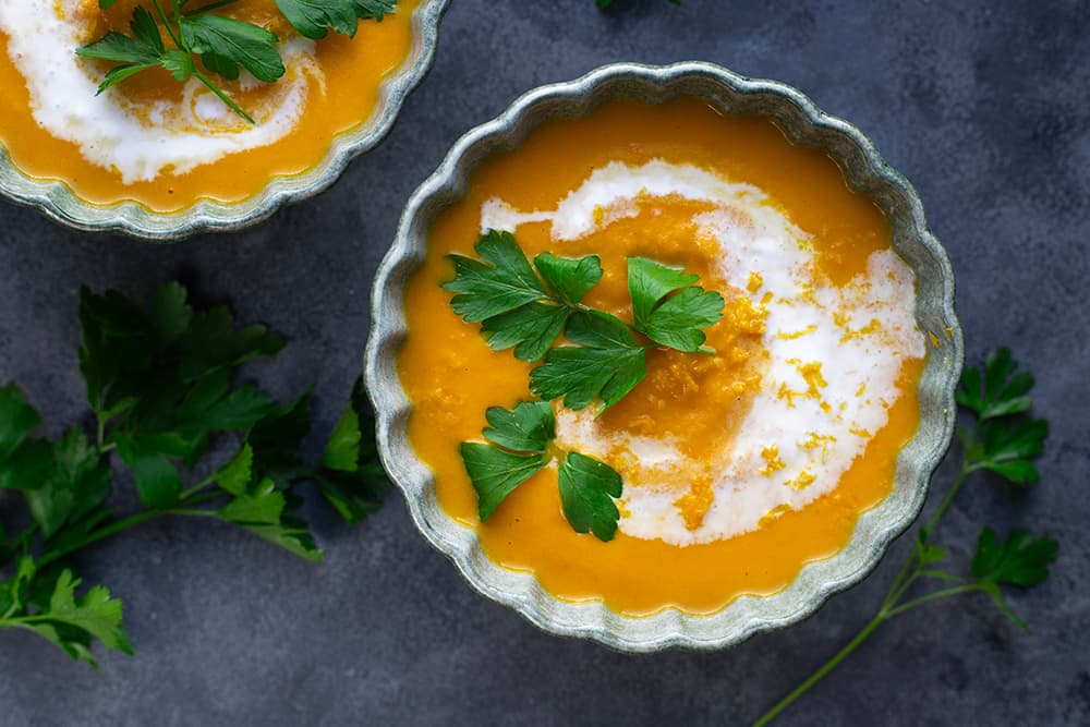 Soupe aux carottes et aux zestes d’orange