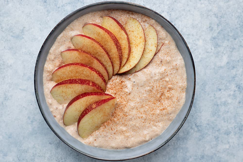 Porridge ultra protéiné pomme cannelle