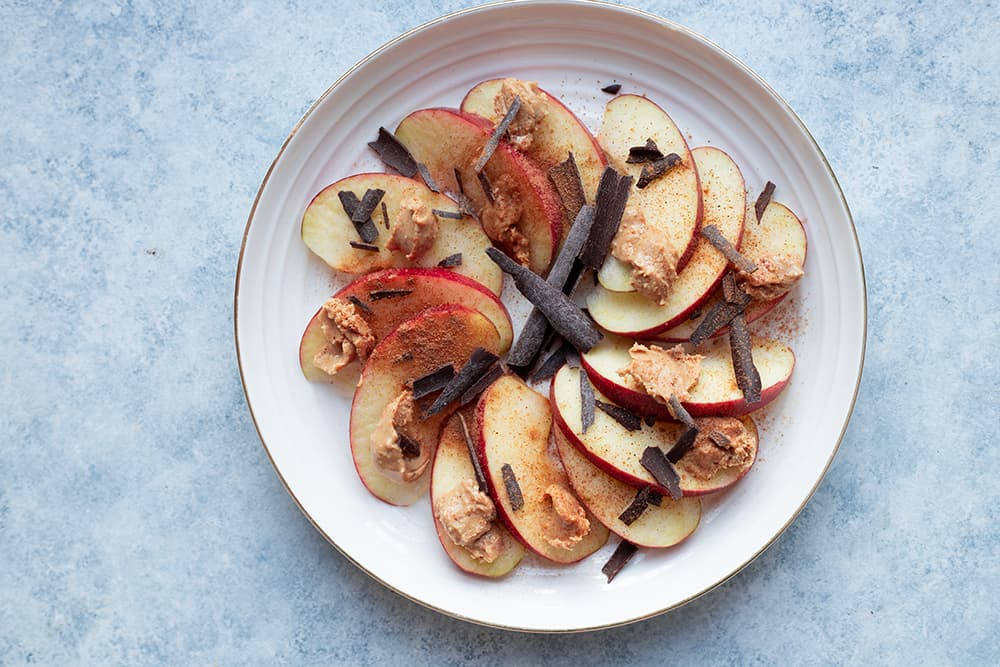 Tranches de pomme cajou chocolat