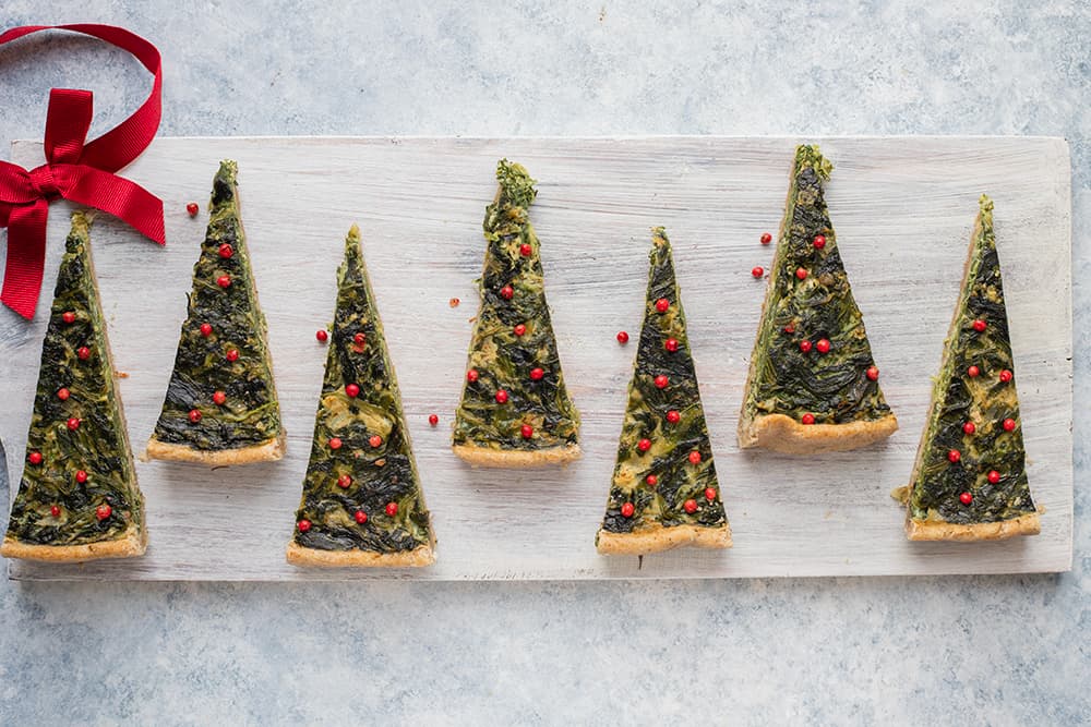 Tarte aux epinards facon-sapins de noel