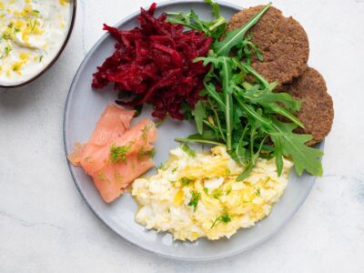 Petit-dej protéiné et reste de galette